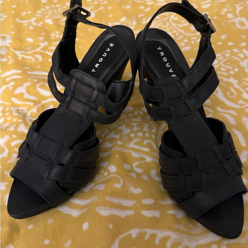 TROUVE Navy Blue Gladiator Heel